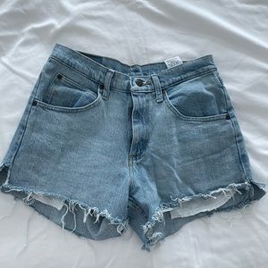 Wrangler high waisted denim shorts